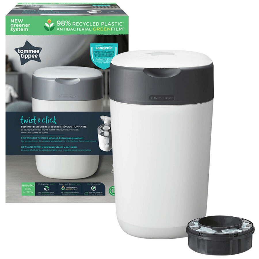 Cesta para pañales Twist & Click de Tommee Tippee, blanca