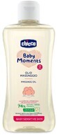 Chicco Baby Moments Aceite de Masaje Algod&#243;n Sensible con Vitamina E 74% ingredientes naturales 200 ml