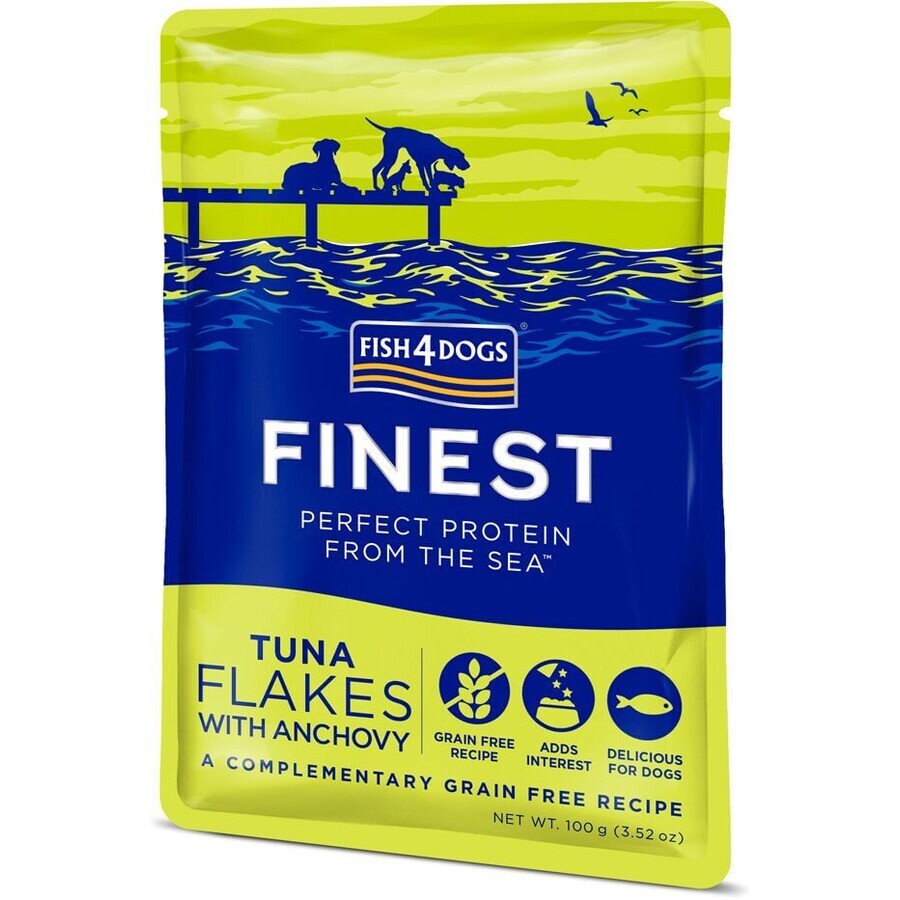 Fish4Dogs Cápsulas para perros Finest Trozos de atún con anchoa 100 g