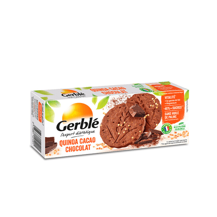 Galletas dietéticas con quinoa y cacao, 132 g, Gerble