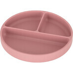 Plato para compartir de silicona Petite&Mars Round Take&Match Dusty Rose 6m+