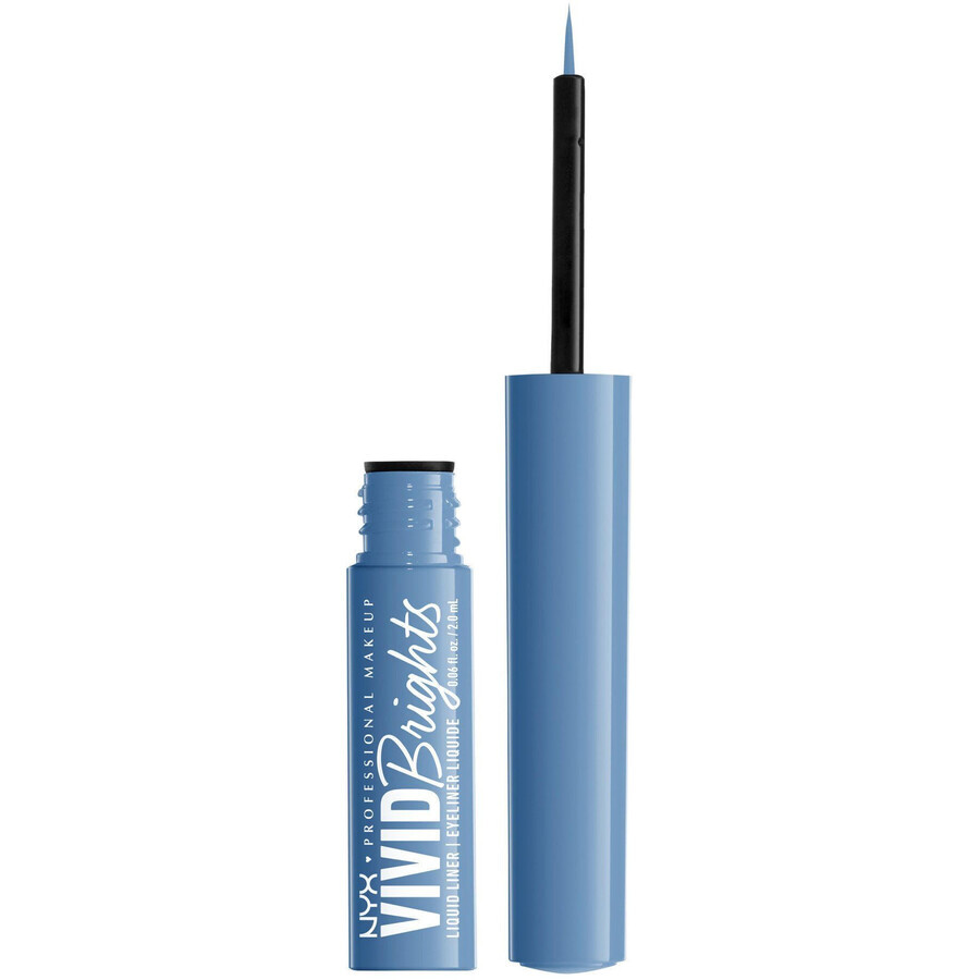 NYX Professional Makeup Vivid Bright Liquid Liner 05 Eyeliner lichid Cobalt Crush, 2 ml