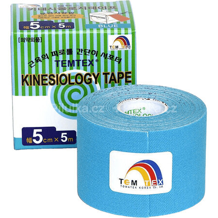 Temtex KINESOLOGY TAPE KINESOLOGY TAPE, azul, 5 m