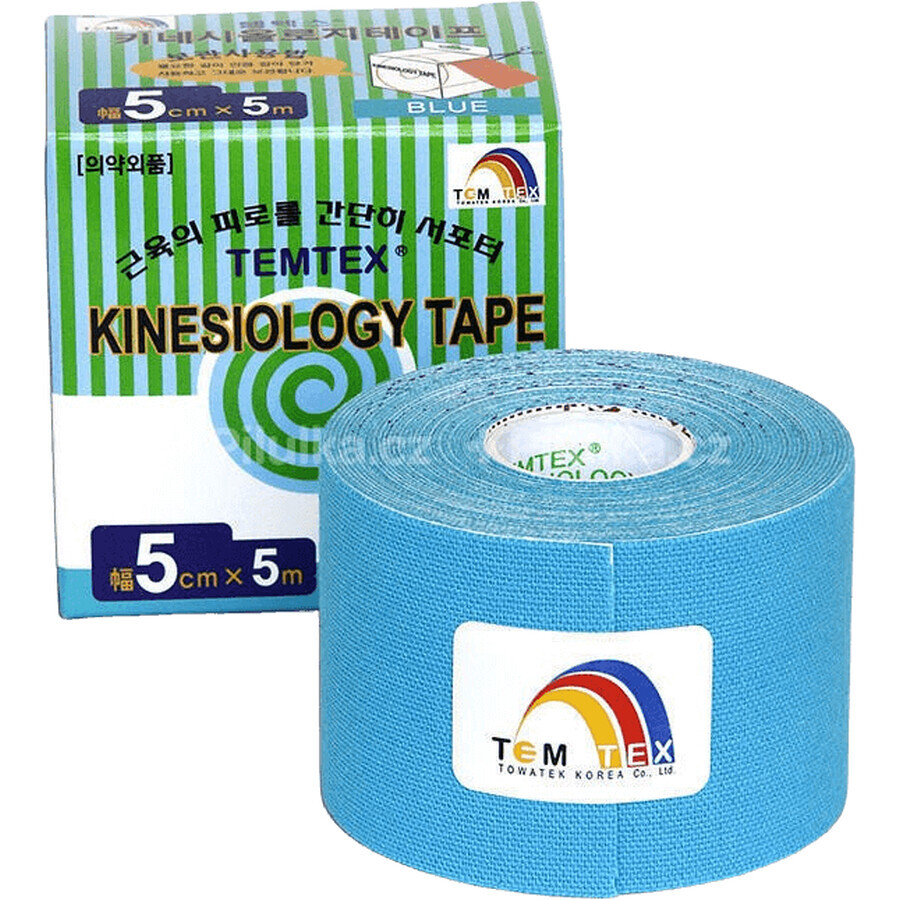 Temtex KINESOLOGY TAPE KINESOLOGY TAPE, azul, 5 m