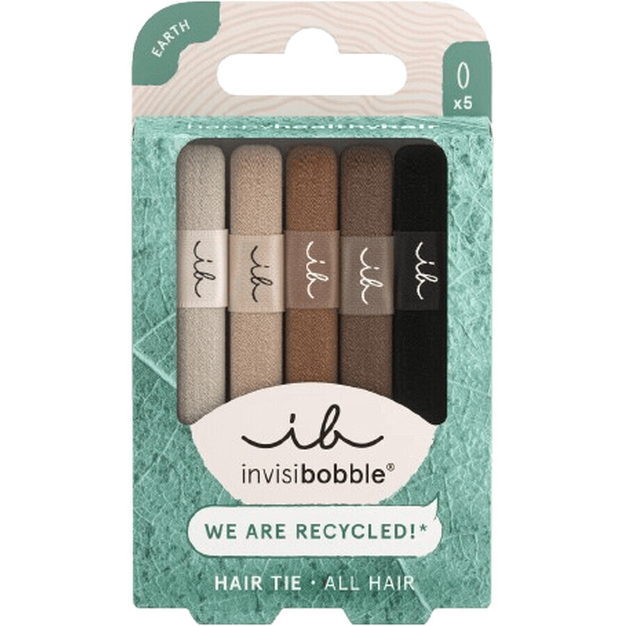 Invisibobble Hair Tie Earth Ecotie, Elástico para el pelo 5 piezas