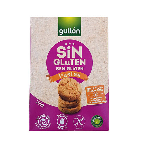 Galletas Pastas sin gluten, 200 g, Gullon