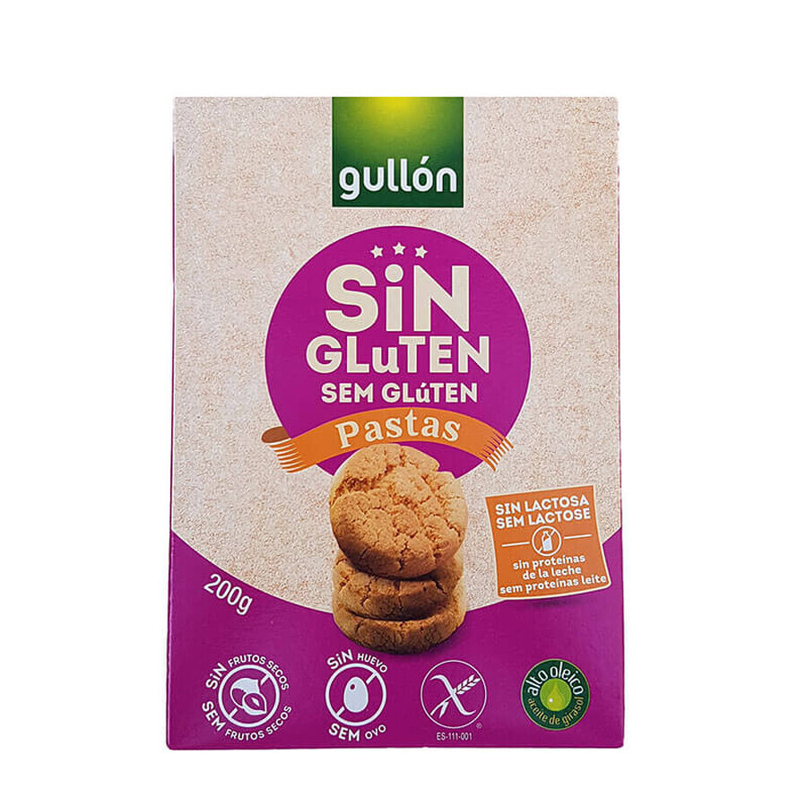 Galletas Pastas sin gluten, 200 g, Gullon