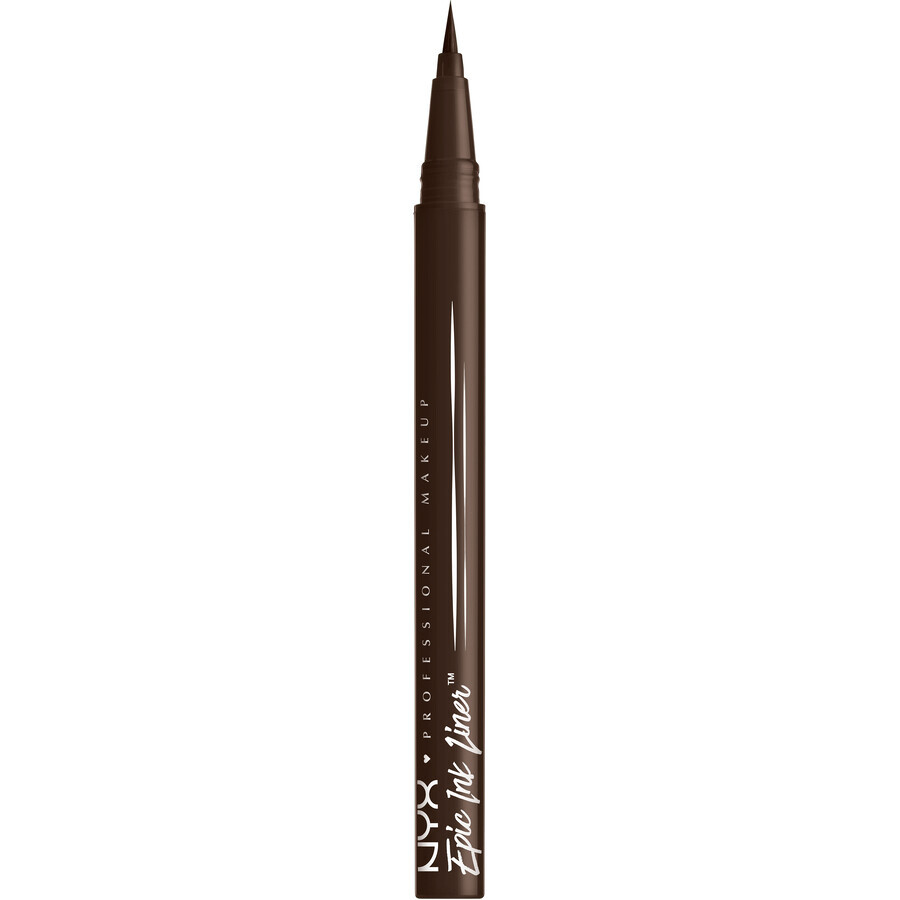 NYX Professional Makeup Epic Ink Liner, eyeliner rezistent la apă - Ciocolată neagră