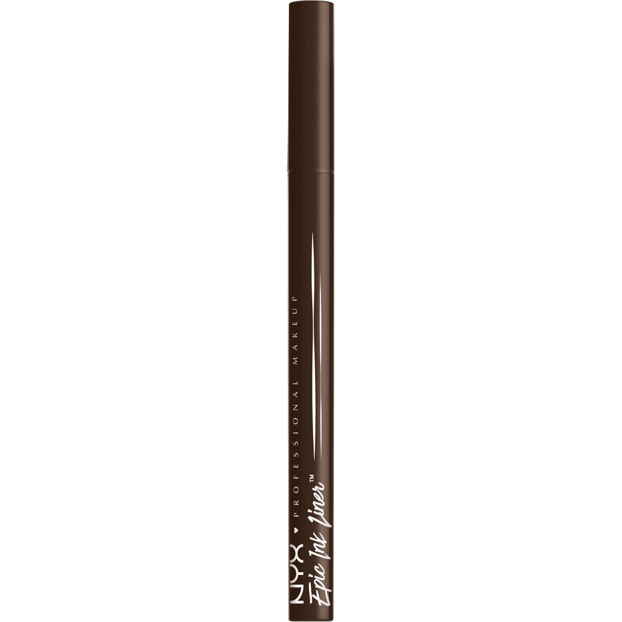 NYX Professional Makeup Epic Ink Liner, eyeliner rezistent la apă - Ciocolată neagră