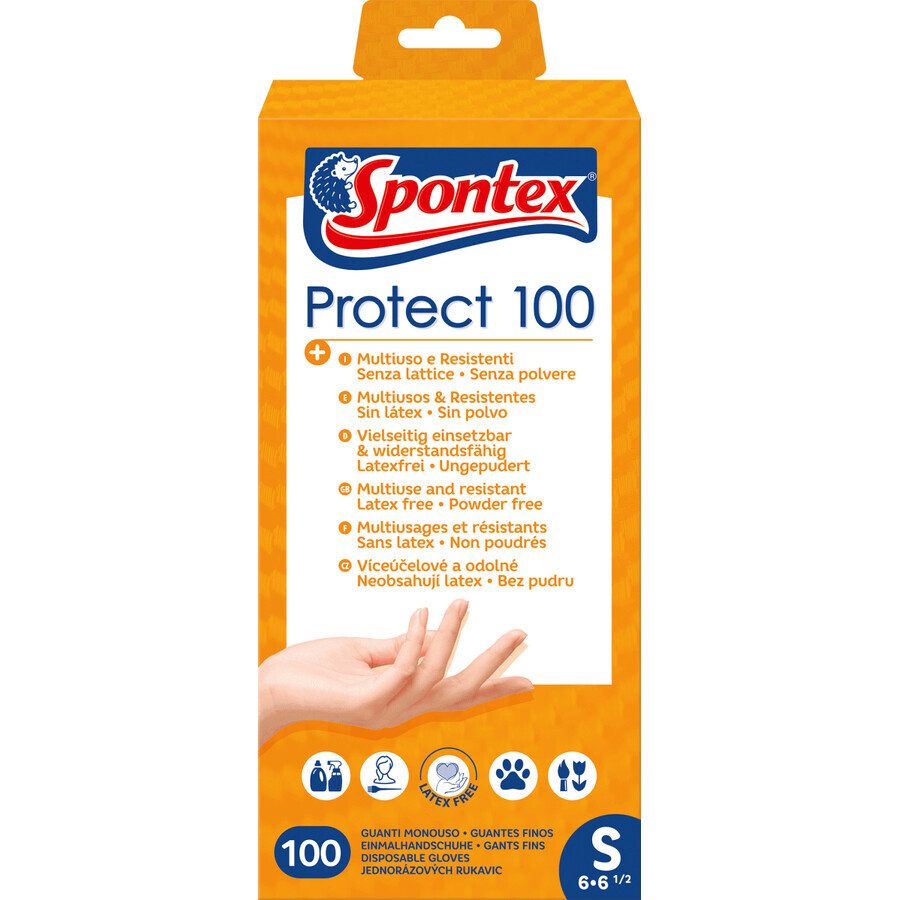 Guantes desechables Spontex Protect S 100 unid.