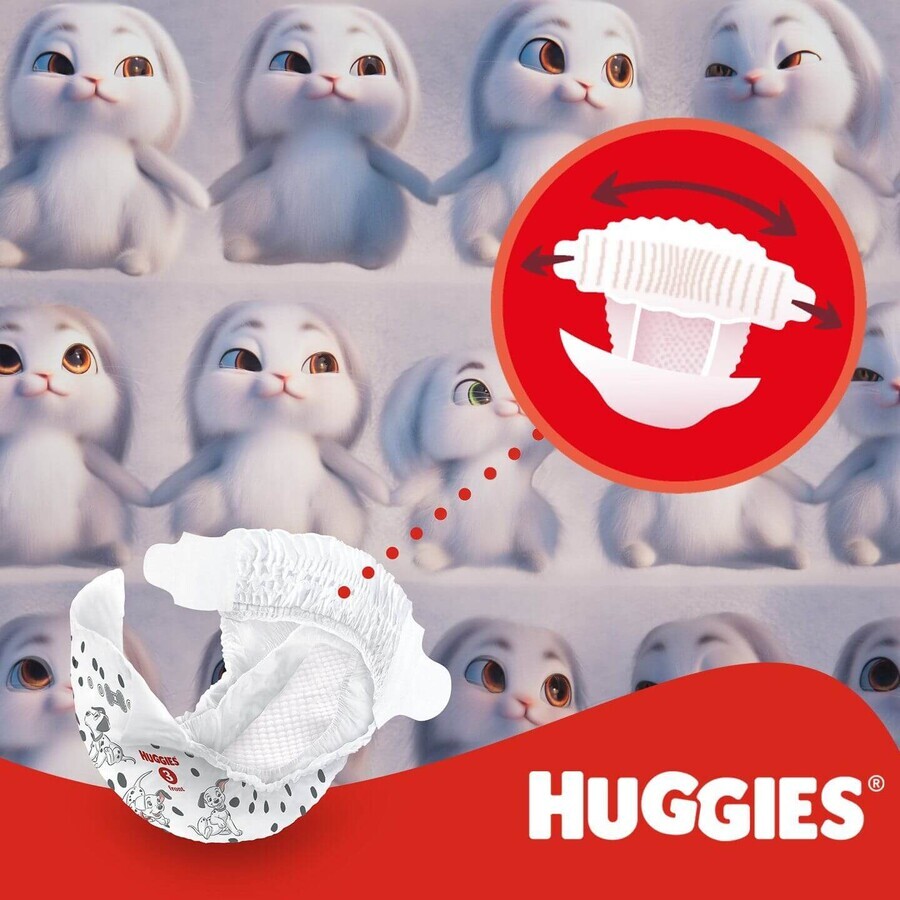 Huggies® Little Movers Nappy 4 (7-18 kg) 66 pcs