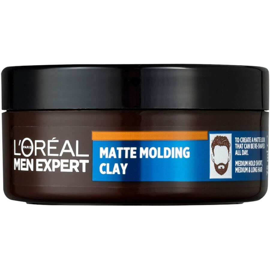 L'Oréal Paris Men Expert Arcilla Modelante para Cabello Rizado, 75 ml