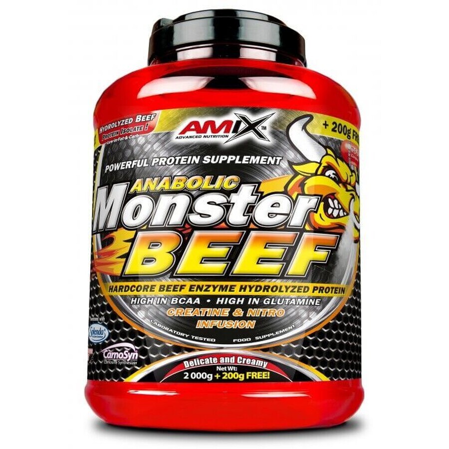 Amix Anabolic Monster Monster BEEF 90% Protein Strawberry-Banana. 2200 g