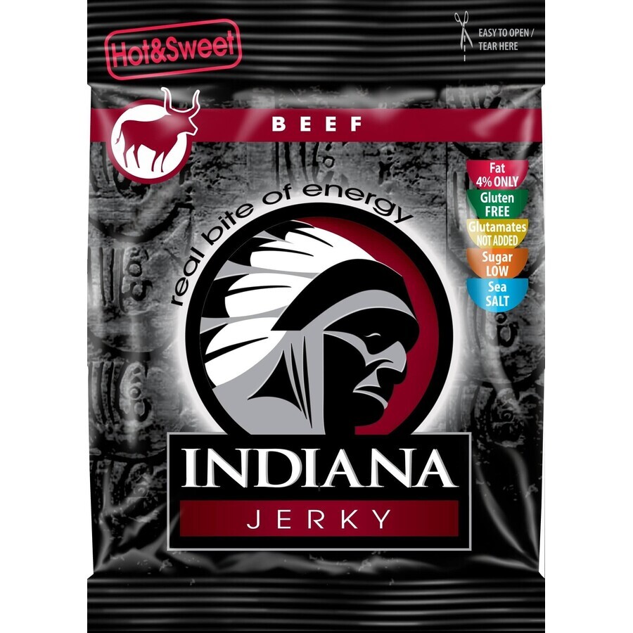 Indiana Jerky Cecina de Buey Picante y Dulce 25 g