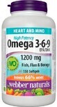 Webber Naturals Omega 3-6-9 1200 mg FORTE 150 c&#225;psulas