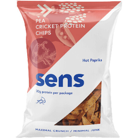 Sens Pea chips avec protéines de grillons - Spicy Paprika 80 g