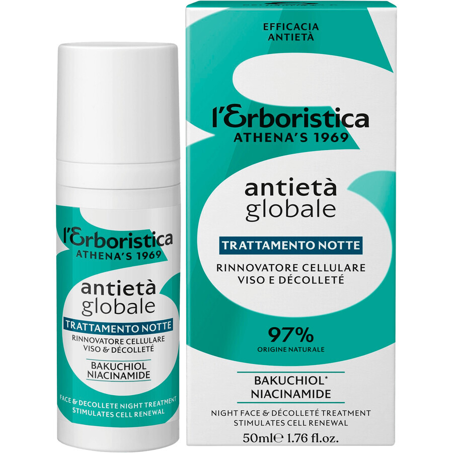 Erboristica Global Crema de Noche Antiedad con colágeno vegetal 50 ml