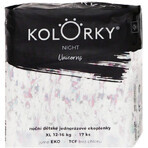 Kolorky NIGHT Unicorns, XL (12-16 kg), Pañales desechables ecológicos 17 piezas