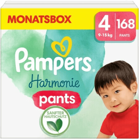 Pampers Harmonie Pantalones talla 4 - paquete mensual 168 unidades