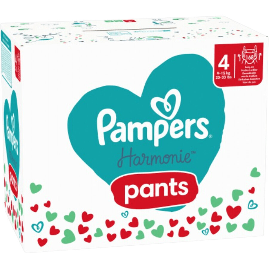 Pampers Harmonie Pantalones talla 4 - paquete mensual 168 unidades