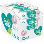 Pampers Wipes Toallitas Húmedas Sensibles CAJA, 12 x 52 uds.