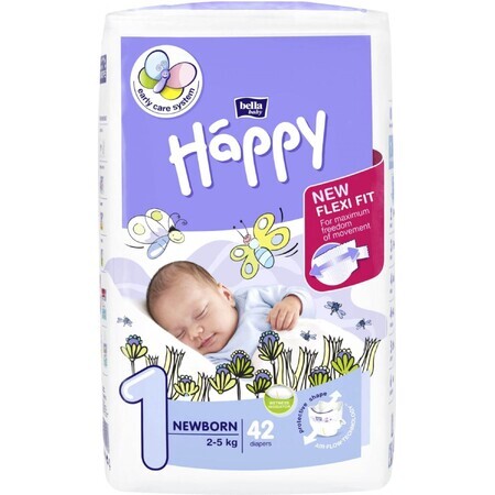 Bella Baby Pañales para recién nacidos de 2-5 kg. 42 unidades