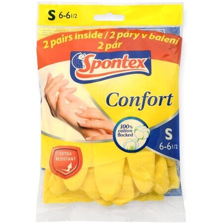 Guantes Spontex Comfort talla. S, 2 x 2 piezas