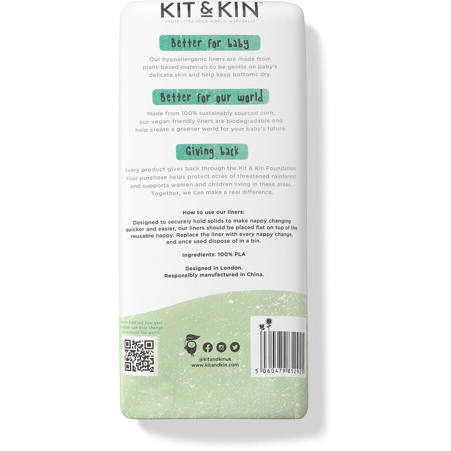 Kit & Kin Pañales biodegradables de separación 100 unidades