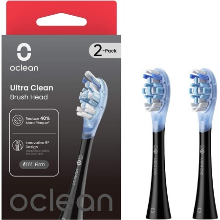 Cabezal de recambio Oclean Ultra Clean, UC02 negro 2 uds.