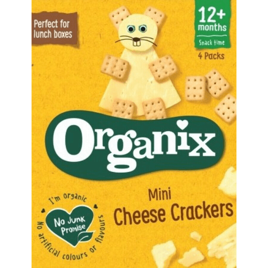 Goodies +12 meses mini galletas de queso ecológicas, 4x 20 g, Organix