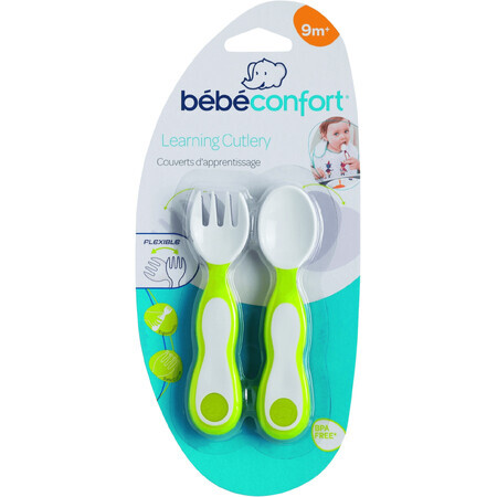 Bebe Confort Cubiertos flexibles, +9 meses 2 piezas