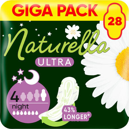 Naturella Ultra Night talla 4 compresas con alas 28 uds.