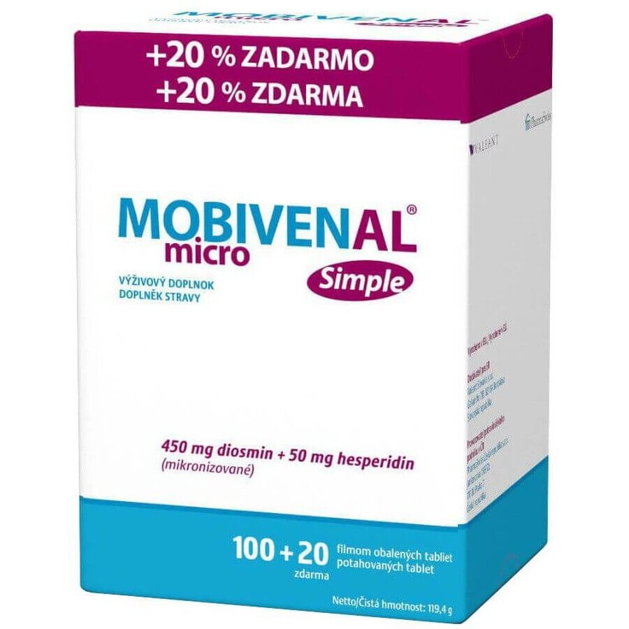 Mobivenal micro Simple 120 comprimidos