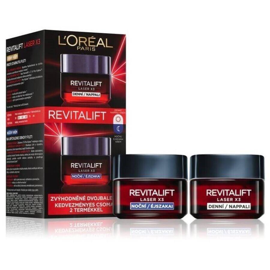 L'Oréal Paris Revitalift Laser doble pack crema día y noche 2 x 50 ml