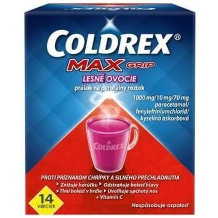 Coldrex Maxgrip warm berry drink 14 pieces