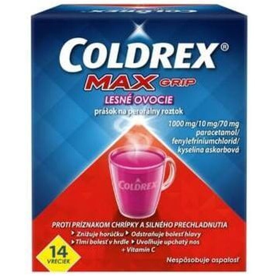 Coldrex Maxgrip warm berry drink 14 pieces