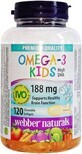 Webber Naturals Omega-3 para ni&#241;os 188 mg calidad IVO, 120 c&#225;psulas