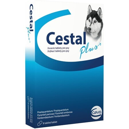 Cestal Plus comprimidos masticables para perros 8 uds.