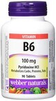 Webber Naturals Vitamina B6 (piridoxina) 100 mg, 90 comprimidos