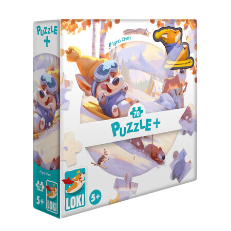 Puzzle Plus: Loki va en trineo, 5 años+, 70 piezas, Loki