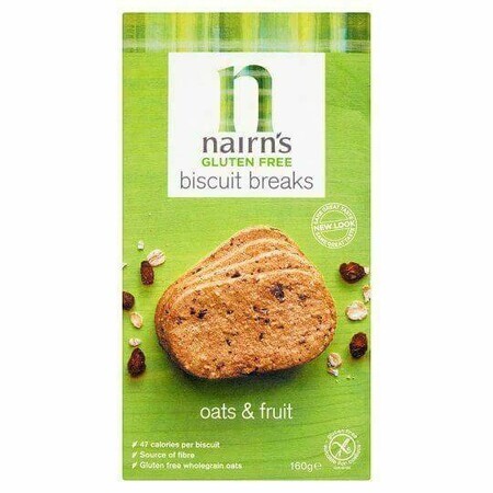 Galletas integrales de avena sin gluten con fruta, 160 g, Nairns