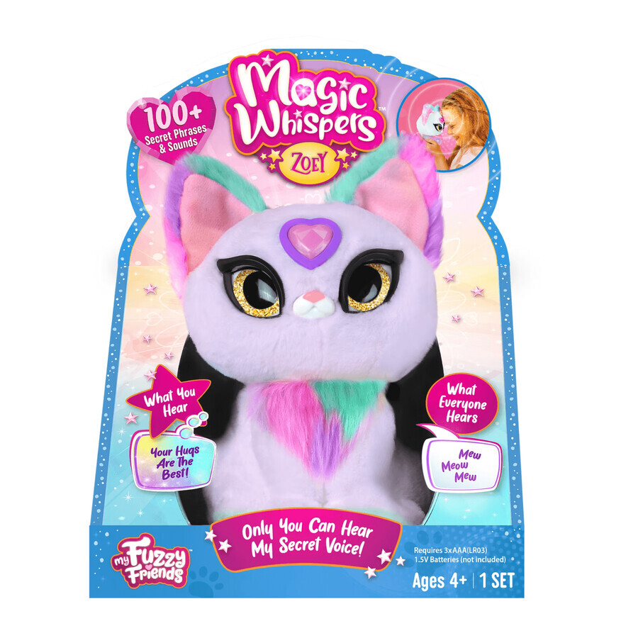 Magic Whispers interactive plush cat Magic Whispers, 4 years+, Zoey, Sky Rocket