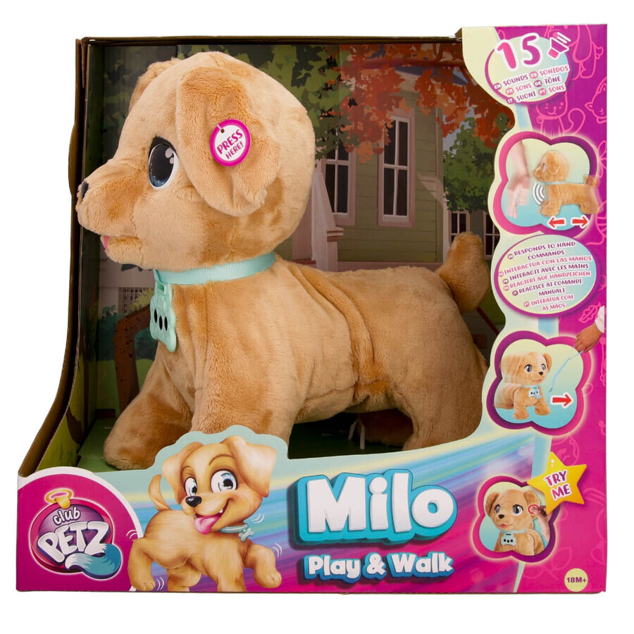 Interactive puppy Milo, +18 months, Club Petz