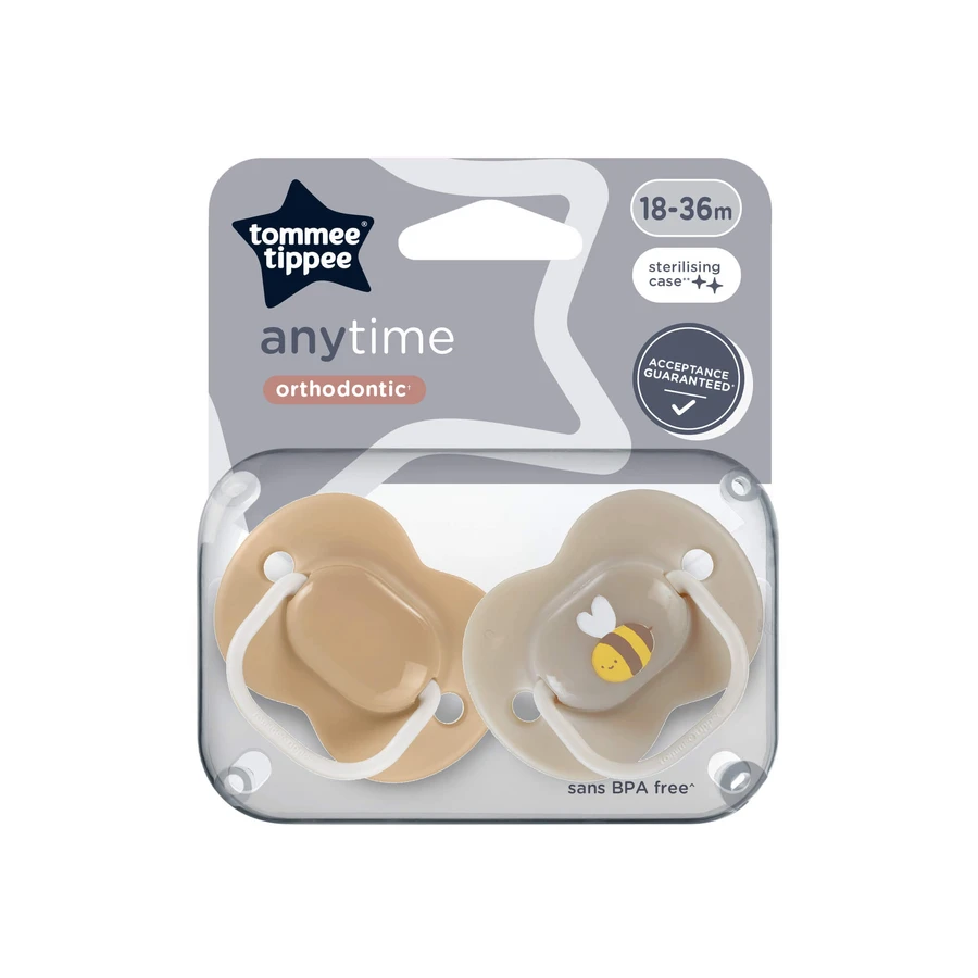 Sucettes orthodontiques Anytime, 18-36 mois, 2 pièces, Albinuta, Tommee Tippee