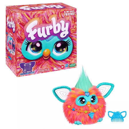 Jucarie Interactiva Furby, 15 cm, +6 ani, Multicolor, Hasbro