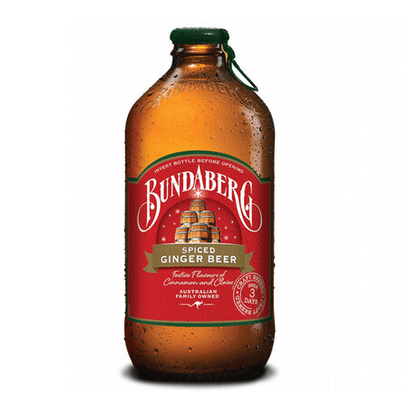 Carbonated drink with ginger and cinnamon flavor Ginger Beer, 375 ml, Bundaberg