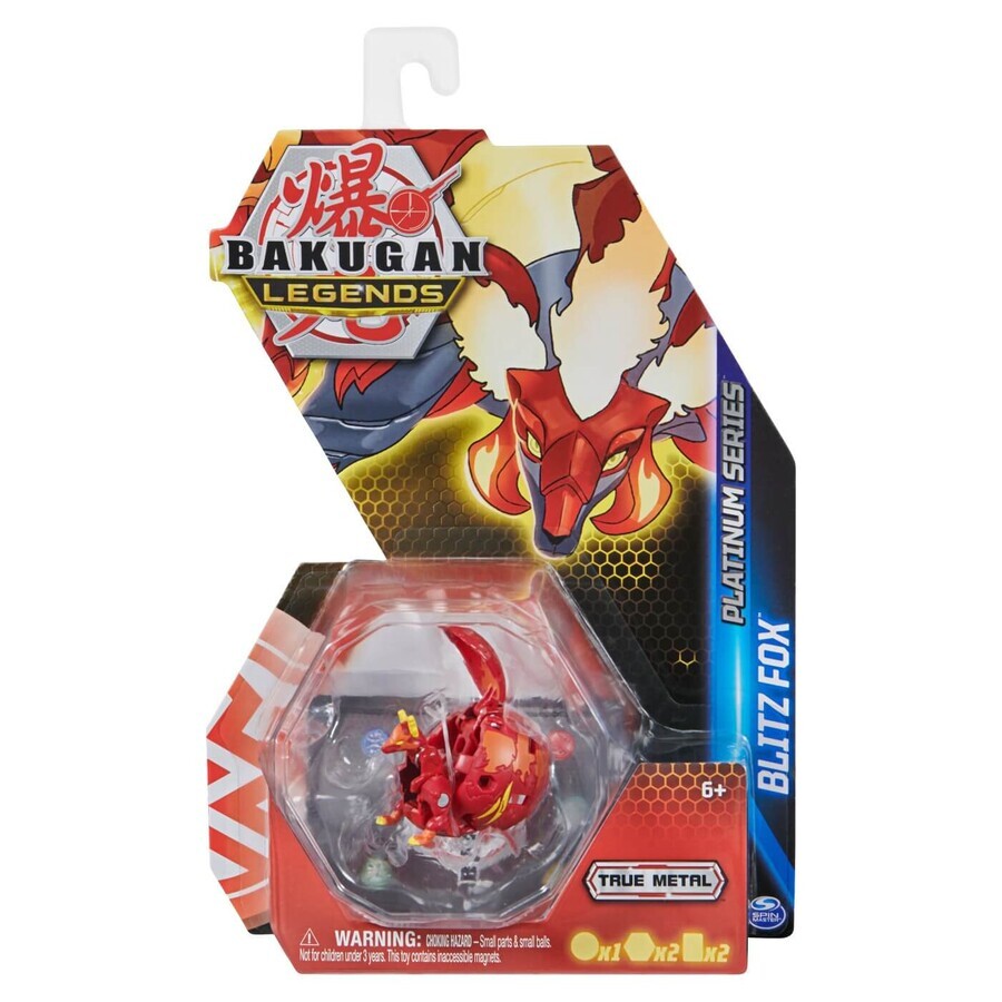 S5 Platina Blitz Fox beeldje, +6 jaar, Bakugan