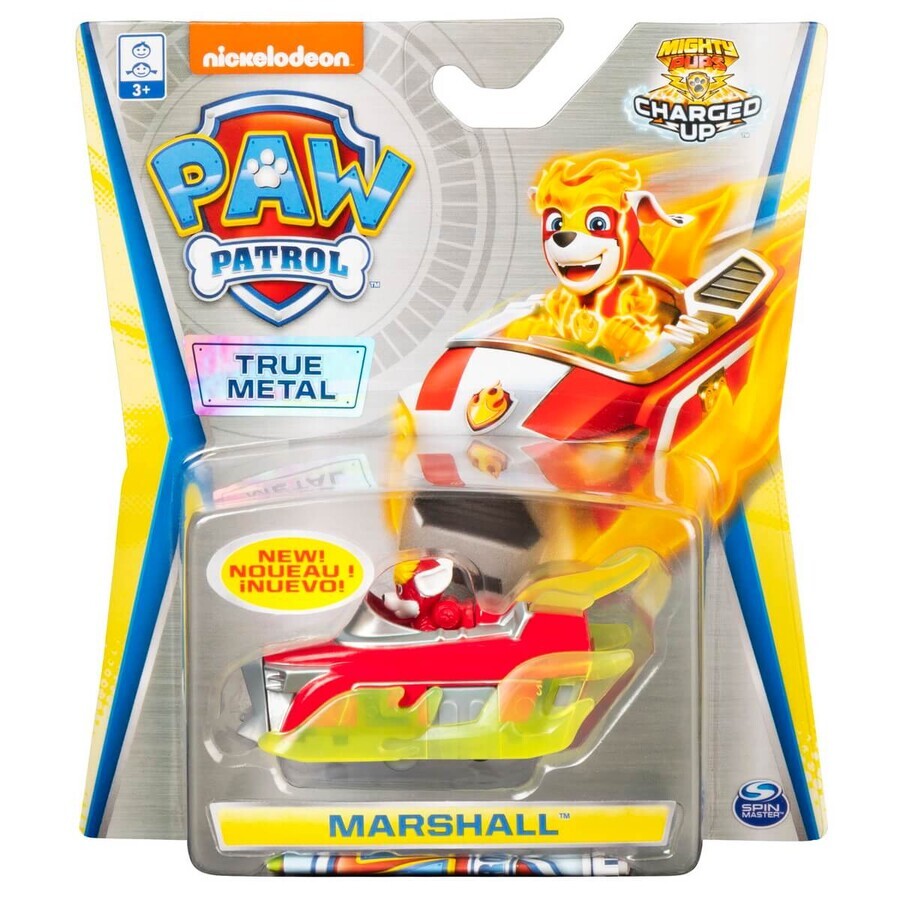 Coche de metal Marshall Charged Up Puppy Patrol, 3 años+, Nickelodeon