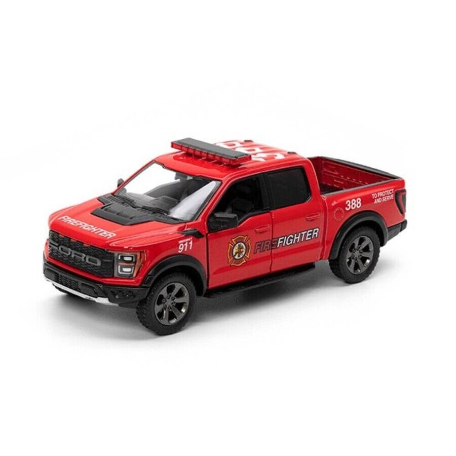 Ford F-150 Raptor Policía/Fuego, 13 cm, 3 años+, Kinsmart