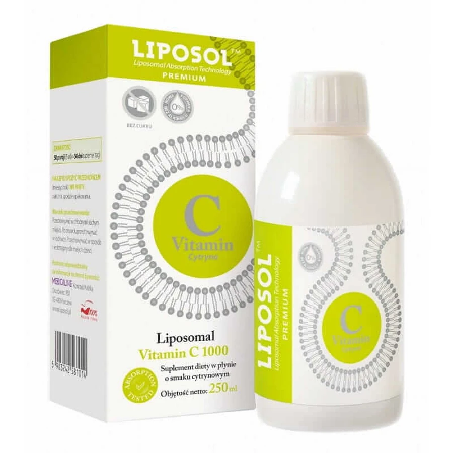 Liposol C 1000 Liposomales Vitamin C 1000 (gepuffert) 250 ml Zitrone - Medicaline